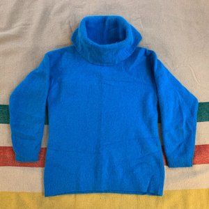 Turquoise Blue Cashmere Turtleneck Sweater